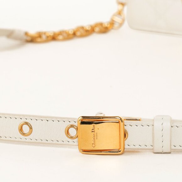 Christian Dior Small Dior Caro Ivory Cannage Calfskin Crossbody - Picture 7 of 13